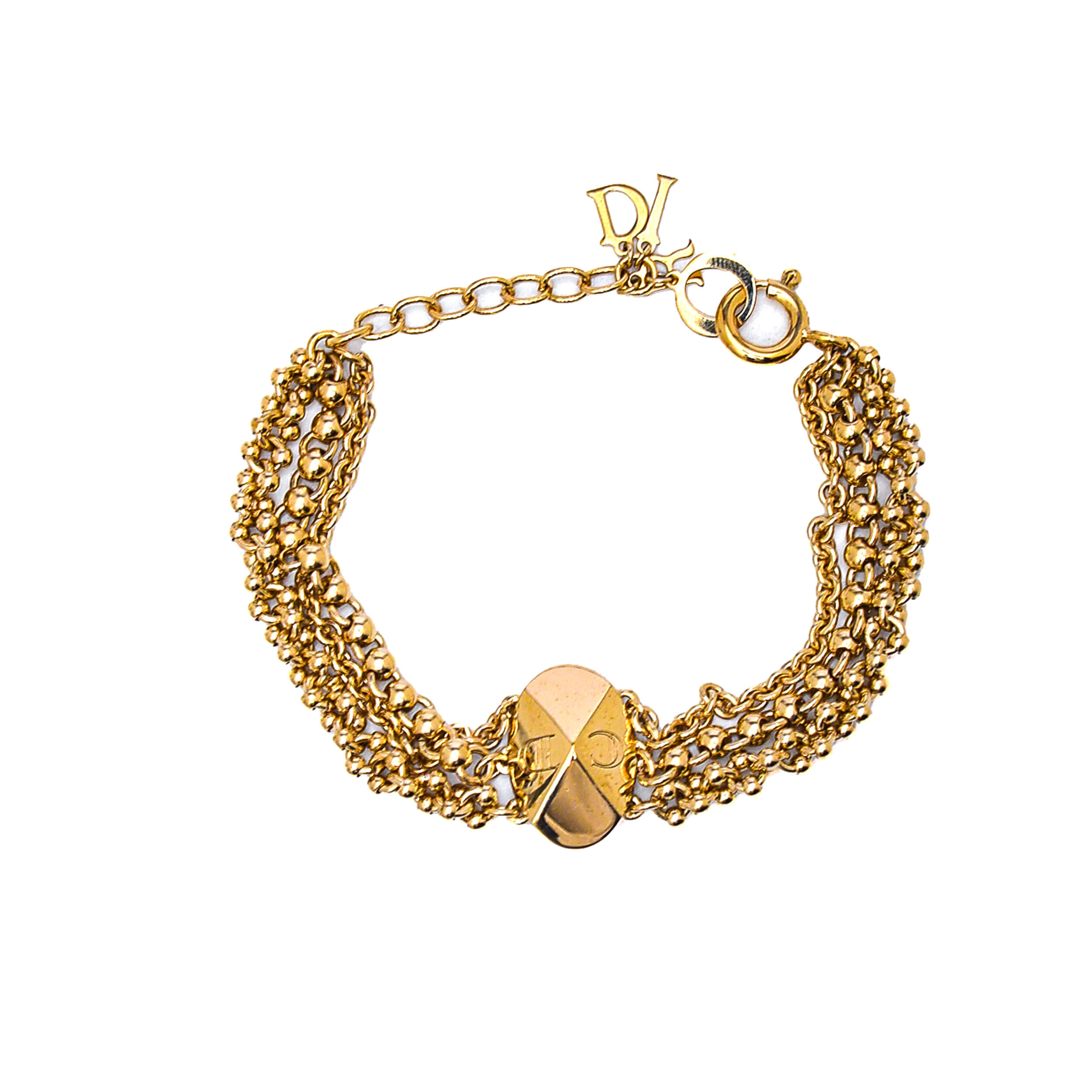 Christian Dior - Light Gold Tone Chain Bracelet